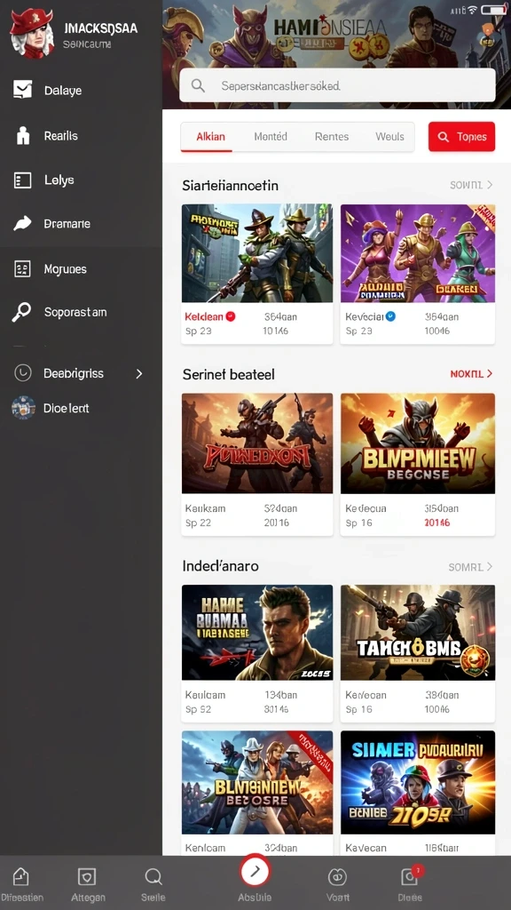 Beragam pilihan permainan menarik dalam aplikasi Download withdraw42 APK untuk Android.